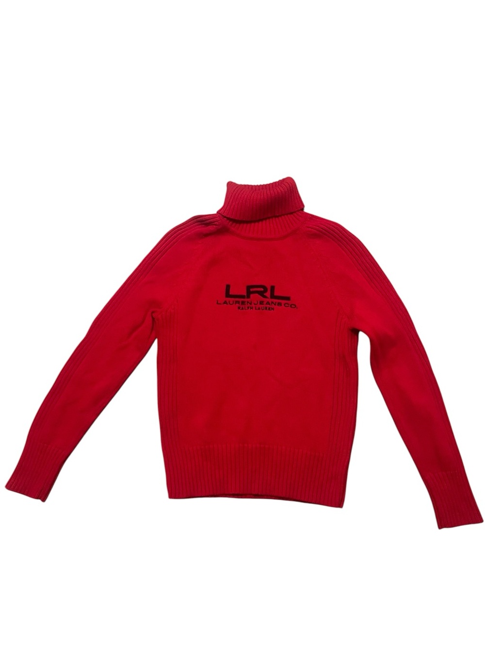 LRL Ralph Lauren Red Turtleneck Logo Sweater